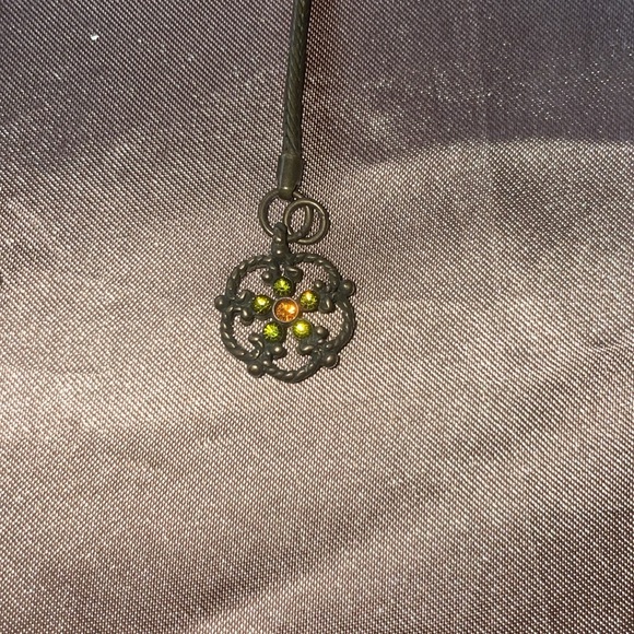 Unique Rich Color Ruby and Multi Colored Jewel Gunmetal Necklace and Bracelet - Picture 6 of 9